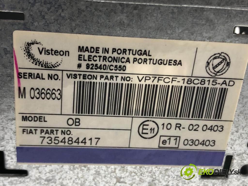 FIAT BRAVO II (198_) 2006 - 2022    1.6 D Multijet (198AXH1B) 77 kW [105 KM] olej napędowy 2007 - 2014  RADIO 735484417 (Audio zariadenia)