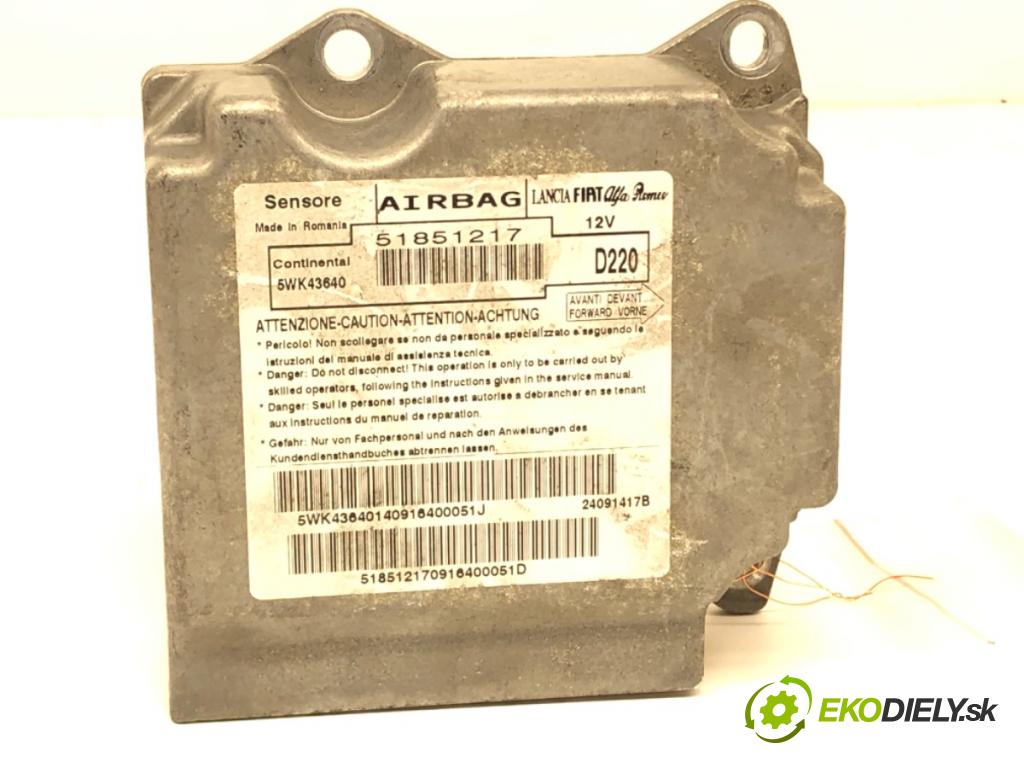 FIAT BRAVO II (198_) 2006 - 2022    1.6 D Multijet (198AXH1B) 77 kW [105 KM] olej napędowy 2007 - 2014  senzor airbag 51851217 (Snímače)