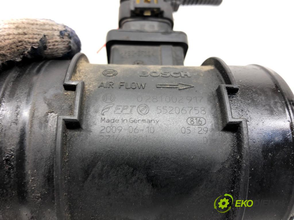 FIAT BRAVO II (198_) 2006 - 2022    1.6 D Multijet (198AXH1B) 77 kW [105 KM] olej napędowy 2007 - 2014  Váha vzduchu 0281002917 55206758 (Váhy vzduchu)