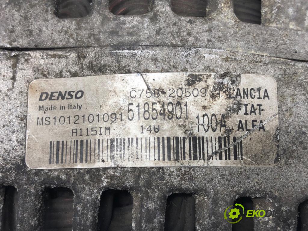 FIAT BRAVO II (198_) 2006 - 2022    1.6 D Multijet (198AXH1B) 77 kW [105 KM] olej napędowy 2007 - 2014  Alternátor 51854901 (Alternátory)