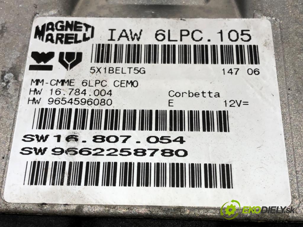 PEUGEOT 207 (WA_, WC_) 2006 - 2015    1.4 16V 65 kW [88 KM] benzyna 2006 - 2013  riadiaca jednotka Motor IAW6LPC.105 (Riadiaca jednotka)