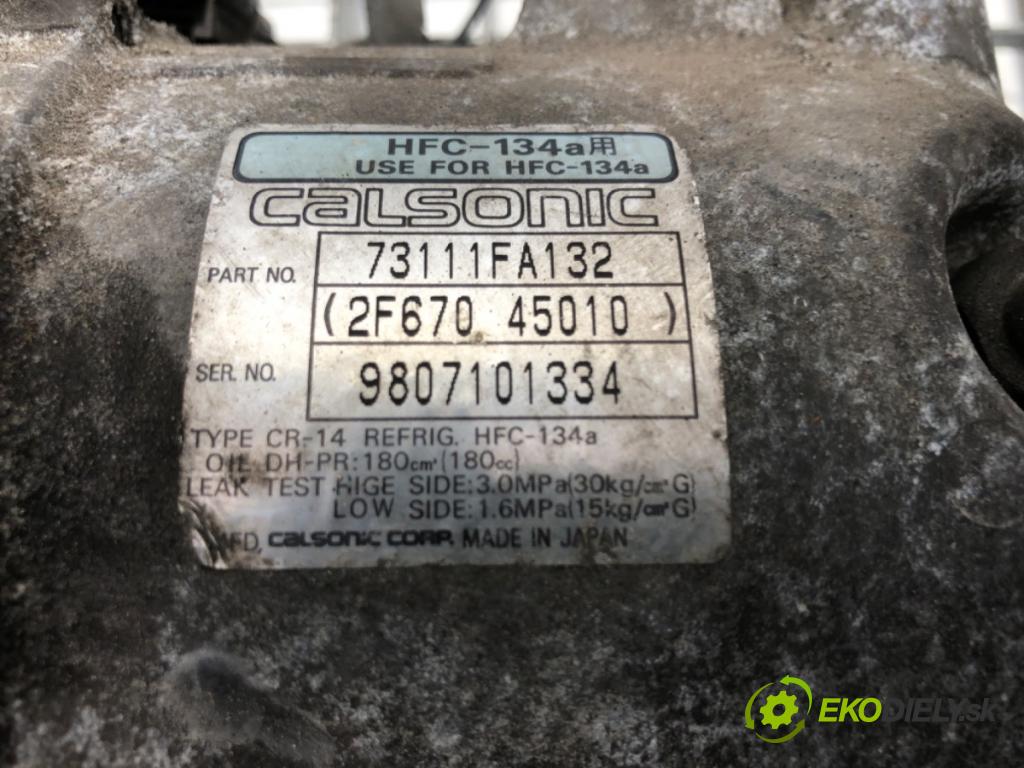 SUBARU FORESTER (SF_) 1997 - 2002    2.0 S Turbo AWD (SF5) 125 kW [170 KM] benzyna 1998 - 2001  Kompresor klimatizácie 73111FA132 (Kompresory klimatizácie)