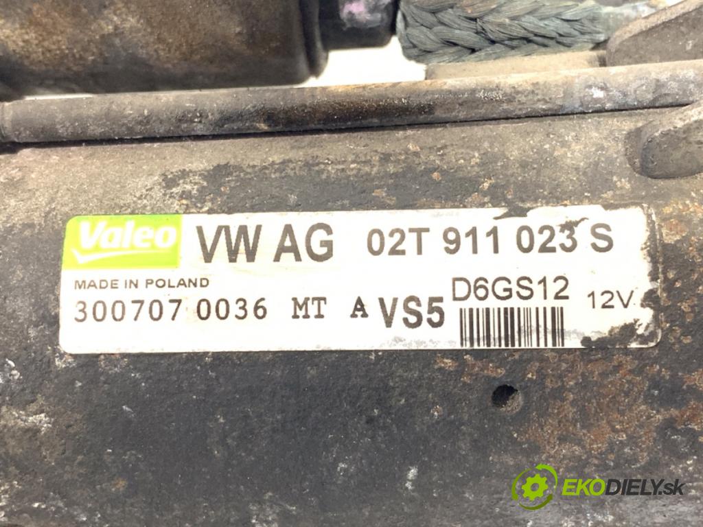 SKODA FABIA II (542) 2006 - 2014    1.2 51 kW [70 KM] benzyna 2007 - 2014  Štartér 02T911023S (Štartér)