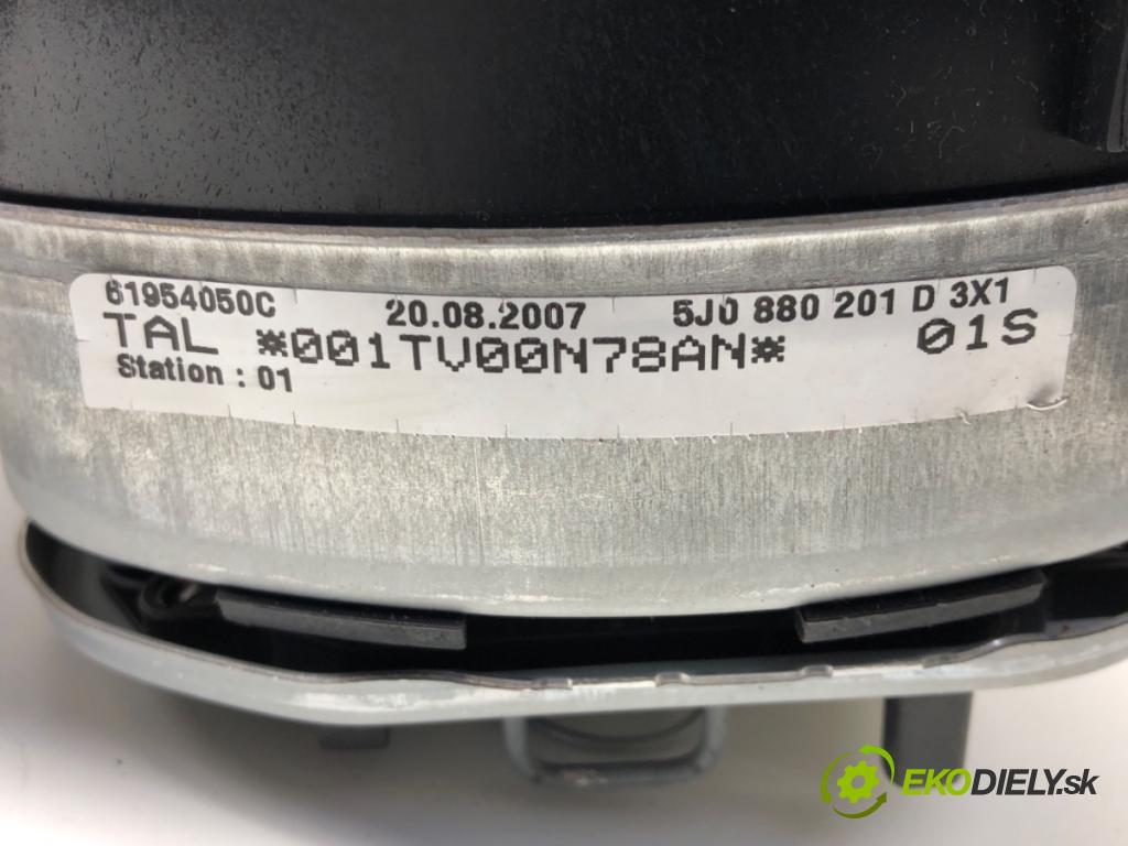 SKODA FABIA II (542) 2006 - 2014    1.2 51 kW [70 KM] benzyna 2007 - 2014  AirBag volantu 5J0880201D (Airbagy)