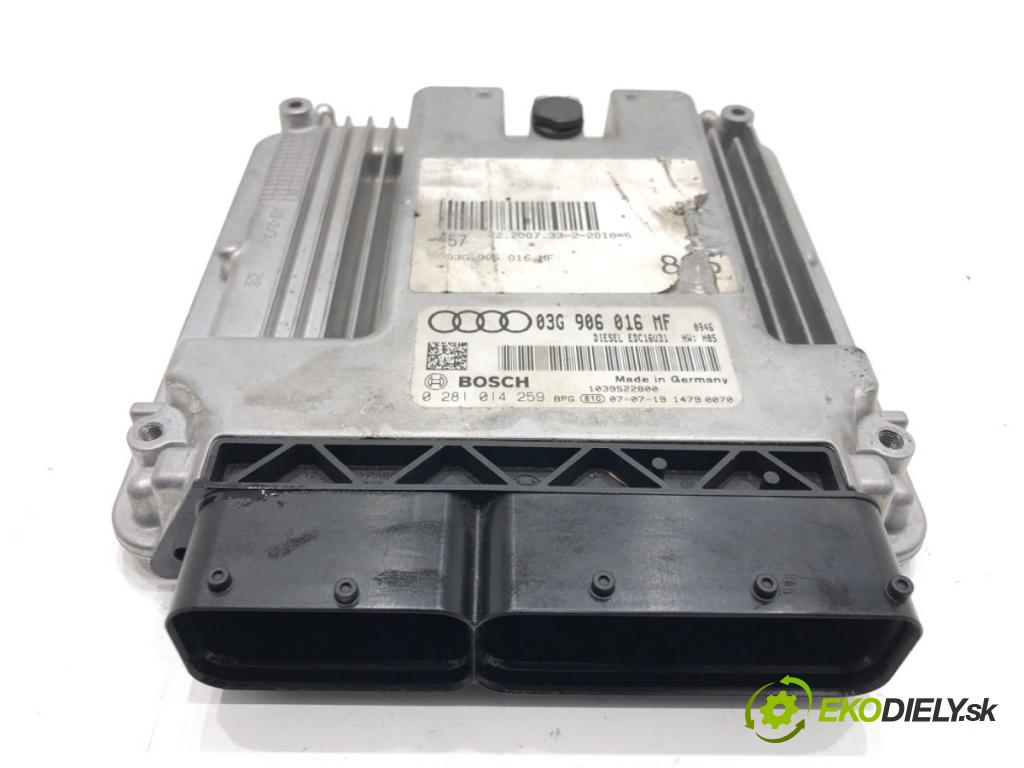 AUDI A6 C6 Avant (4F5) 2004 - 2011    2.0 TDI 103 kW [140 KM] olej napędowy 2005 - 2008  riadiaca jednotka Motor 03G906016MF 0281014259 (Riadiace jednotky)