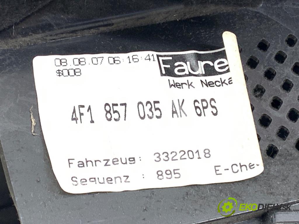 AUDI A6 C6 Avant (4F5) 2004 - 2011    2.0 TDI 103 kW [140 KM] olej napędowy 2005 - 2008  Priehradka, kastlík spolujazdca 4F1857035AK (Priehradka, kastlík)