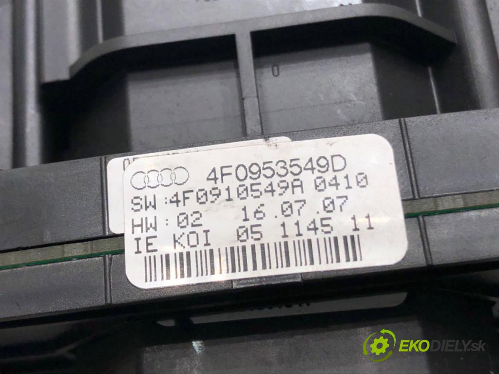 AUDI A6 C6 Avant (4F5) 2004 - 2011    2.0 TDI 103 kW [140 KM] olej napędowy 2005 - 2008  Prepínač kombinovaný 4F0953549D (Prepínače, spínače, tlačidlá a ovládače kúrenia)