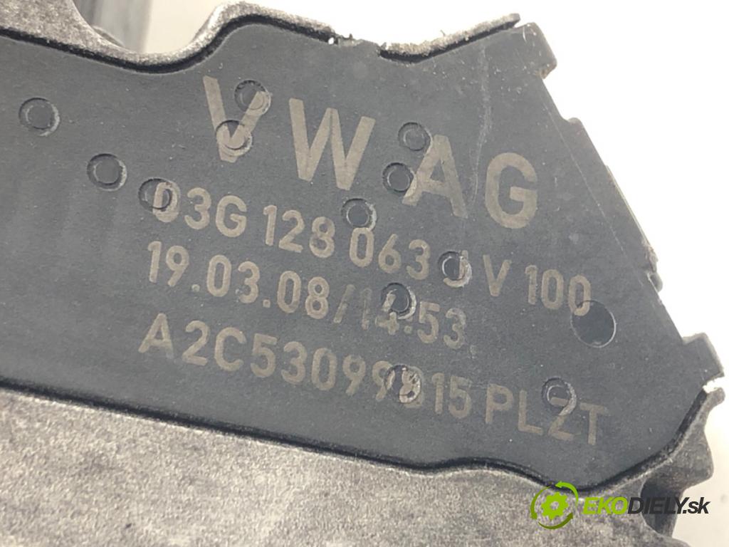AUDI A6 C6 Avant (4F5) 2004 - 2011    2.0 TDI 103 kW [140 KM] olej napędowy 2005 - 2008  Škrtiaca klapka 03G128063J (Škrtiace klapky)