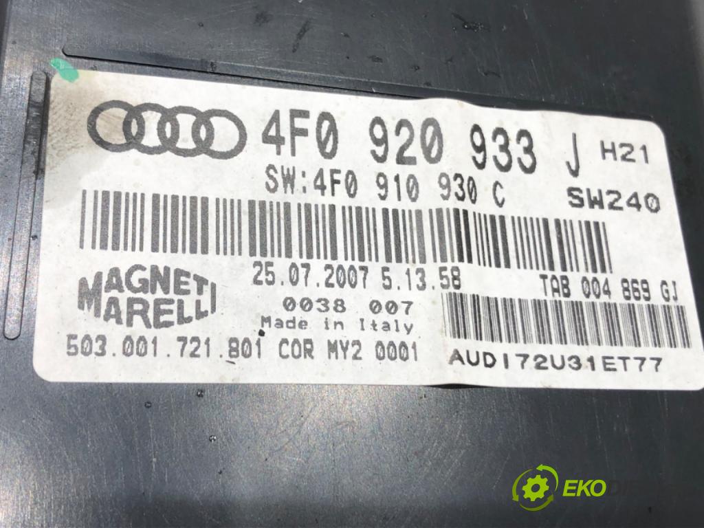 AUDI A6 C6 Avant (4F5) 2004 - 2011    2.0 TDI 103 kW [140 KM] olej napędowy 2005 - 2008  Prístrojovka 4F0920933J (Prístrojové dosky, displeje)