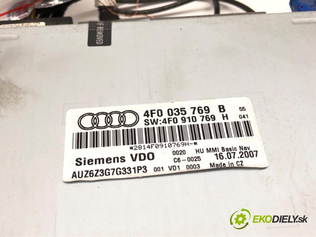 AUDI A6 C6 Avant (4F5) 2004 - 2011    2.0 TDI 103 kW [140 KM] olej napędowy 2005 - 2008  CZYTNIK navigace 4F0035769B (Ostatní)