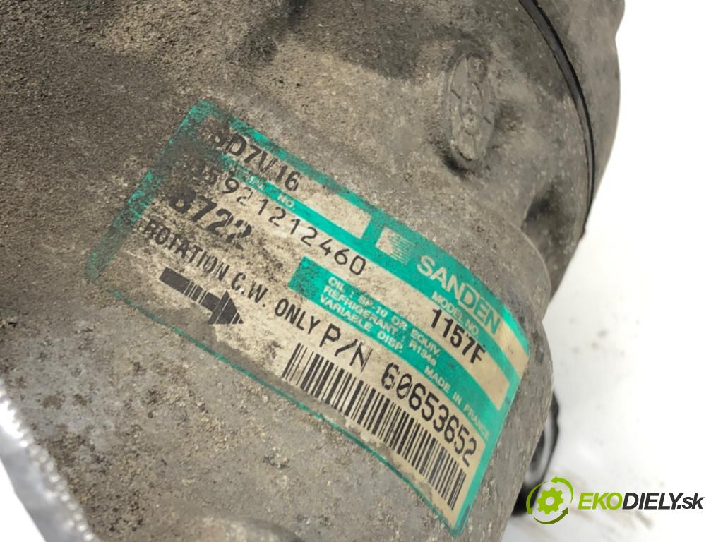 ALFA ROMEO 147 (937_) 2000 - 2010    1.6 16V T.SPARK ECO (937.AXA1A, 937.BXA1A) 77 kW [105 KM] benzyna 2001 - 2010  Kompresor klimatizácie 60653652 (Kompresory klimatizácie)