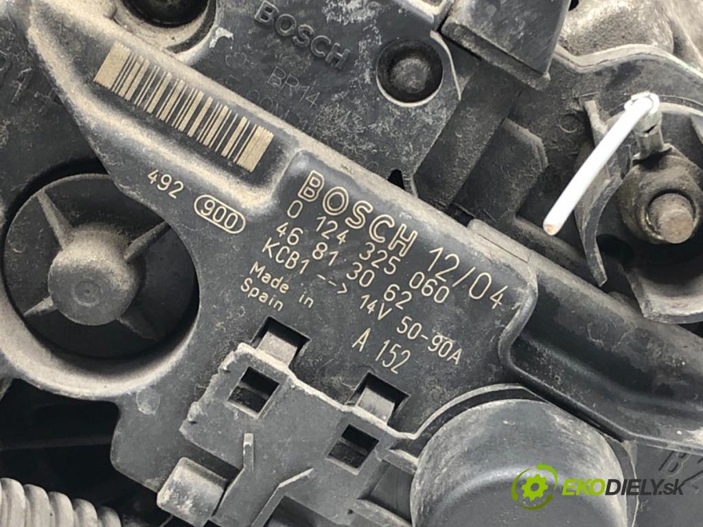 ALFA ROMEO 147 (937_) 2000 - 2010    1.6 16V T.SPARK ECO (937.AXA1A, 937.BXA1A) 77 kW [105 KM] benzyna 2001 - 2010  Alternátor 0124325060 (Alternátory)