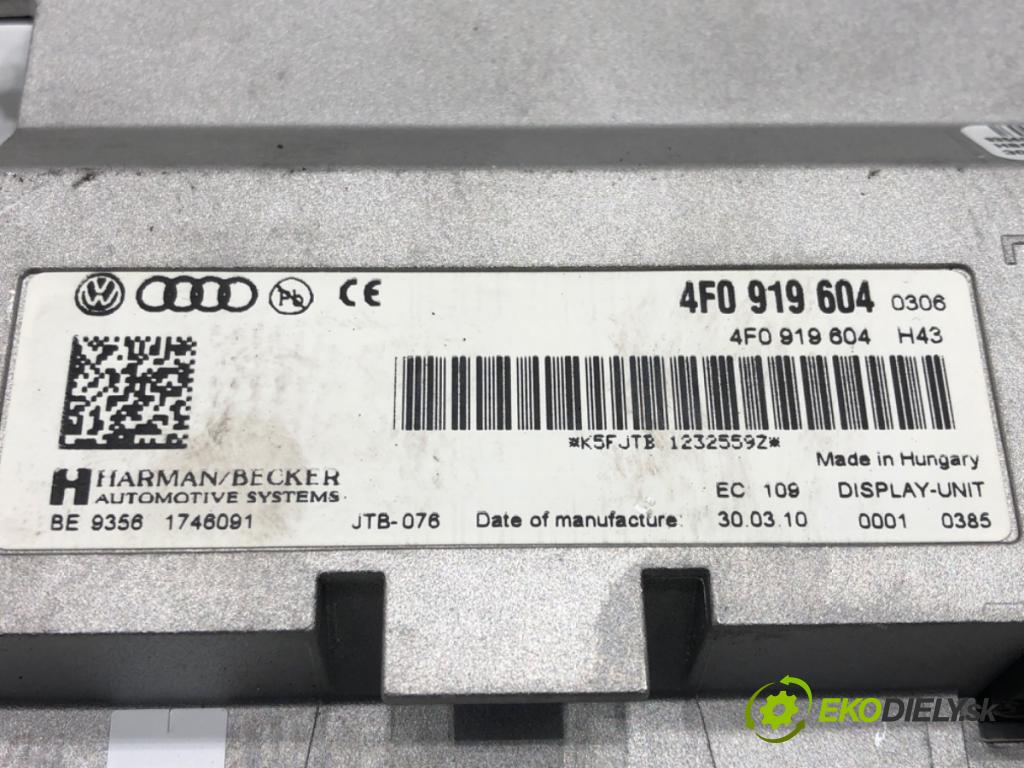 AUDI A4 B8 Avant (8K5) 2007 - 2015    2.0 TDI 125 kW [170 KM] olej napędowy 2008 - 2012  Dislpej 4F0919604 (Prístrojové dosky, displeje)
