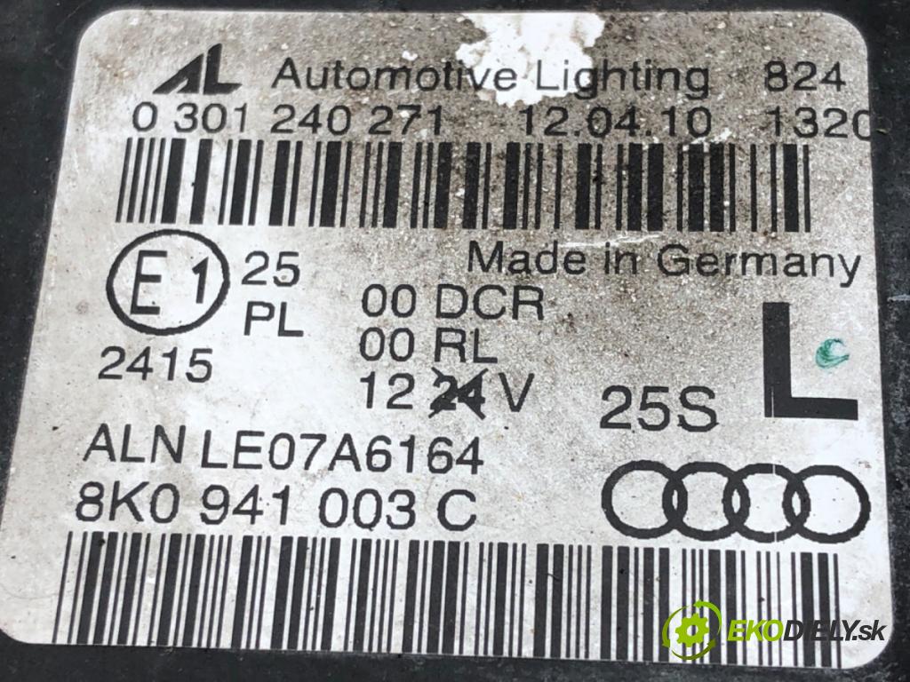 AUDI A4 B8 Avant (8K5) 2007 - 2015    2.0 TDI 125 kW [170 KM] olej napędowy 2008 - 2012  světlomet levý přední část XENON 8K0941003C