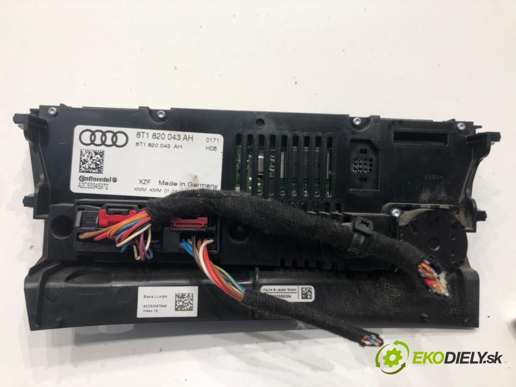AUDI A4 B8 Avant (8K5) 2007 - 2015    2.0 TDI 125 kW [170 KM] olej napędowy 2008 - 2012  Panel ovládania kúrenia 8T1820043AH (Prepínače, spínače, tlačidlá a ovládače kúrenia)