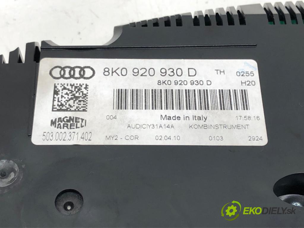 AUDI A4 B8 Avant (8K5) 2007 - 2015    2.0 TDI 125 kW [170 KM] olej napędowy 2008 - 2012  Prístrojovka 8K0920930D (Prístrojové dosky, displeje)