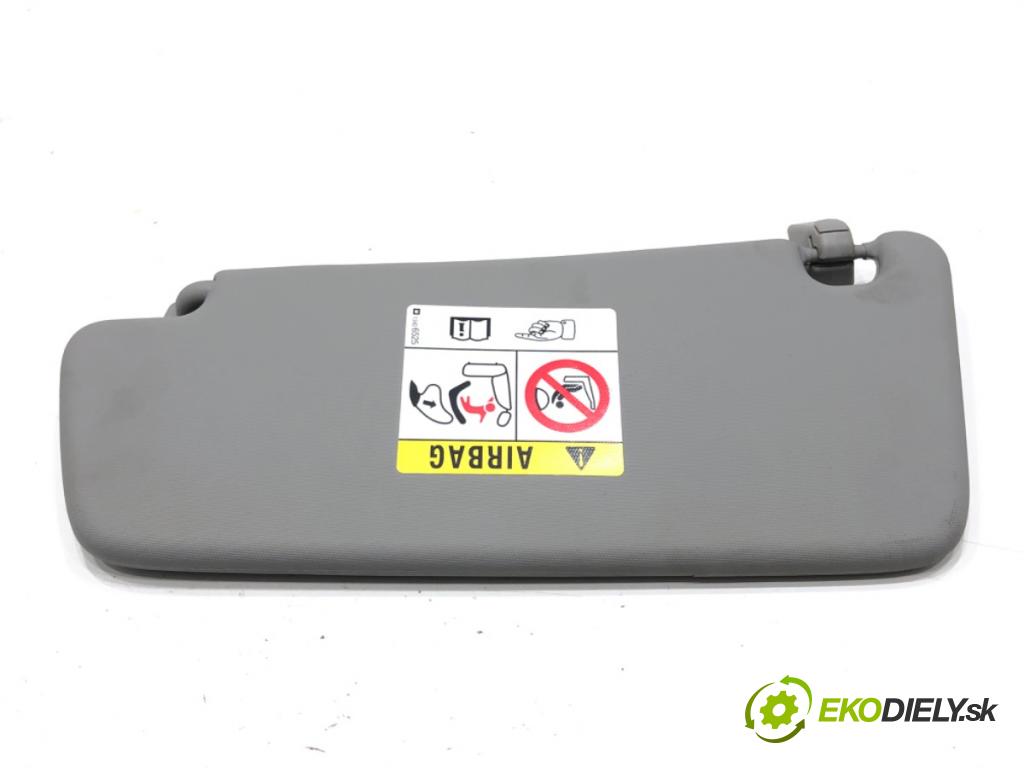 OPEL CORSA D (S07) 2006 - 2014    1.3 CDTI (L08, L68) 70 kW [95 KM] olej napędowy 2009 - 2014  Clona slnečná pravy 