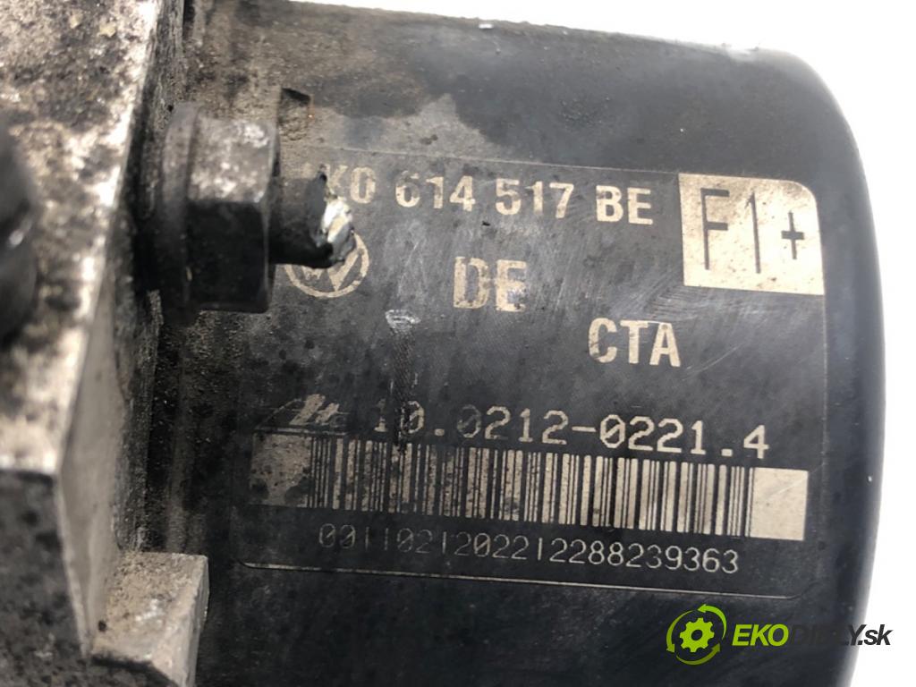 VW GOLF V Variant (1K5) 2007 - 2009    1.9 TDI 77 kW [105 KM] olej napędowy 2007 - 2009  Pumpa ABS 1K0907379AE 1K0614517BE (Pumpy ABS)