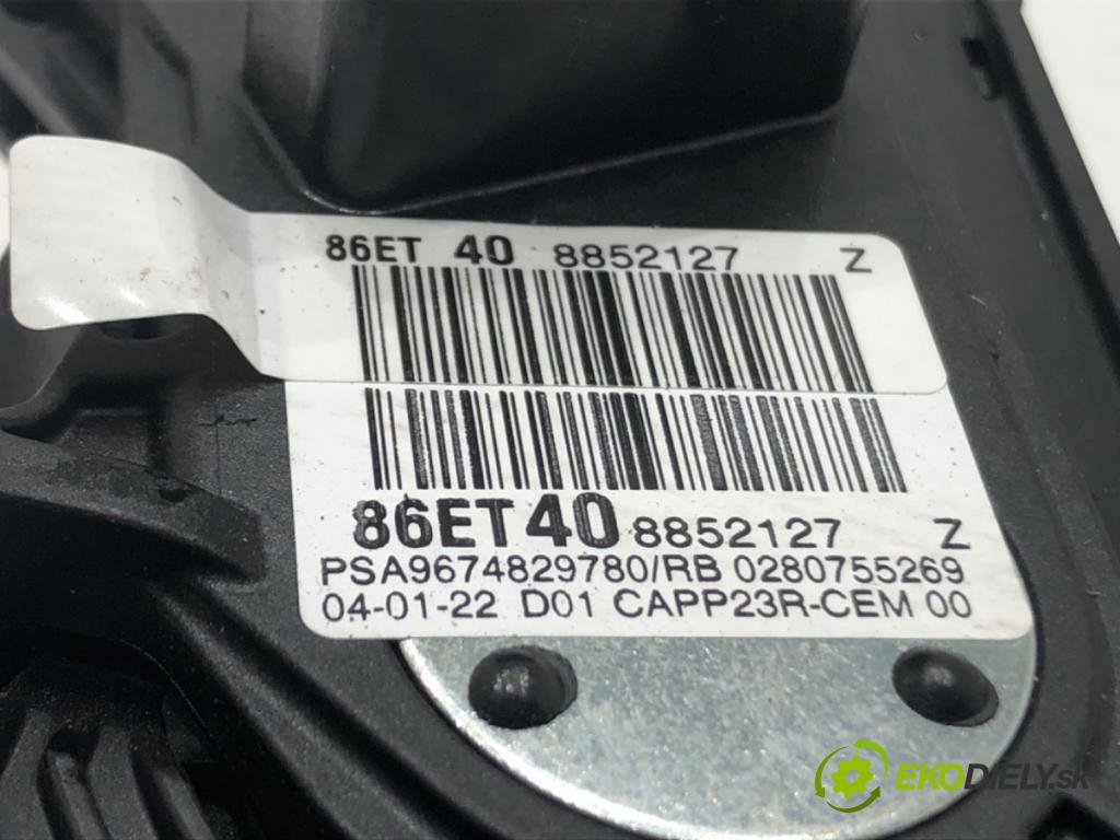 CITROEN BERLINGO (ER_, EC_) 2018 - 2022    1.5 BlueHDi 100 75 kW [102 KM] olej napędowy 2018 - 2022  Potenciometer plynu 9674829780 (Pedále)