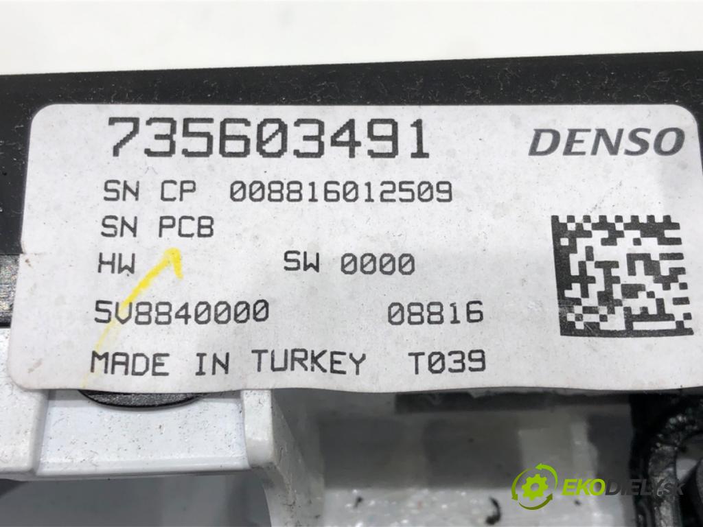 FIAT TIPO sedan (356_) 2015 - 2022    1.6 D (356SXG1B) 88 kW [120 KM] olej napędowy 2015 - 2022  Panel ovládania kúrenia 735603491 (Prepínače, spínače, tlačidlá a ovládače kúrenia)