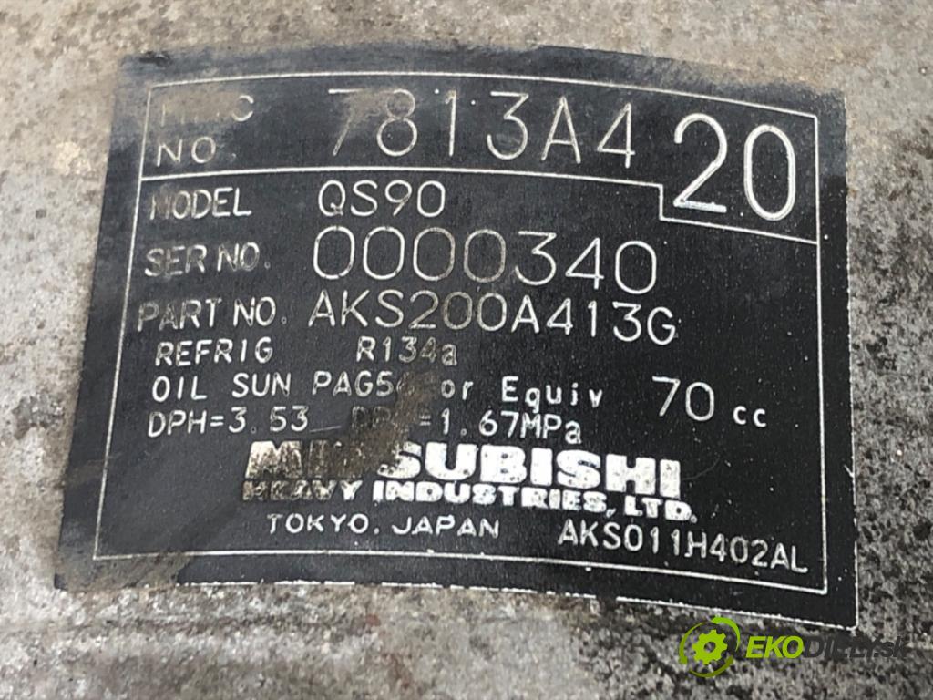 MITSUBISHI ASX (GA_W_) 2009 - 2022    1.6 MIVEC 86 kW [117 KM] benzyna 2010 - 2022  Kompresor klimatizácie 7813A420 (Kompresory klimatizácie)