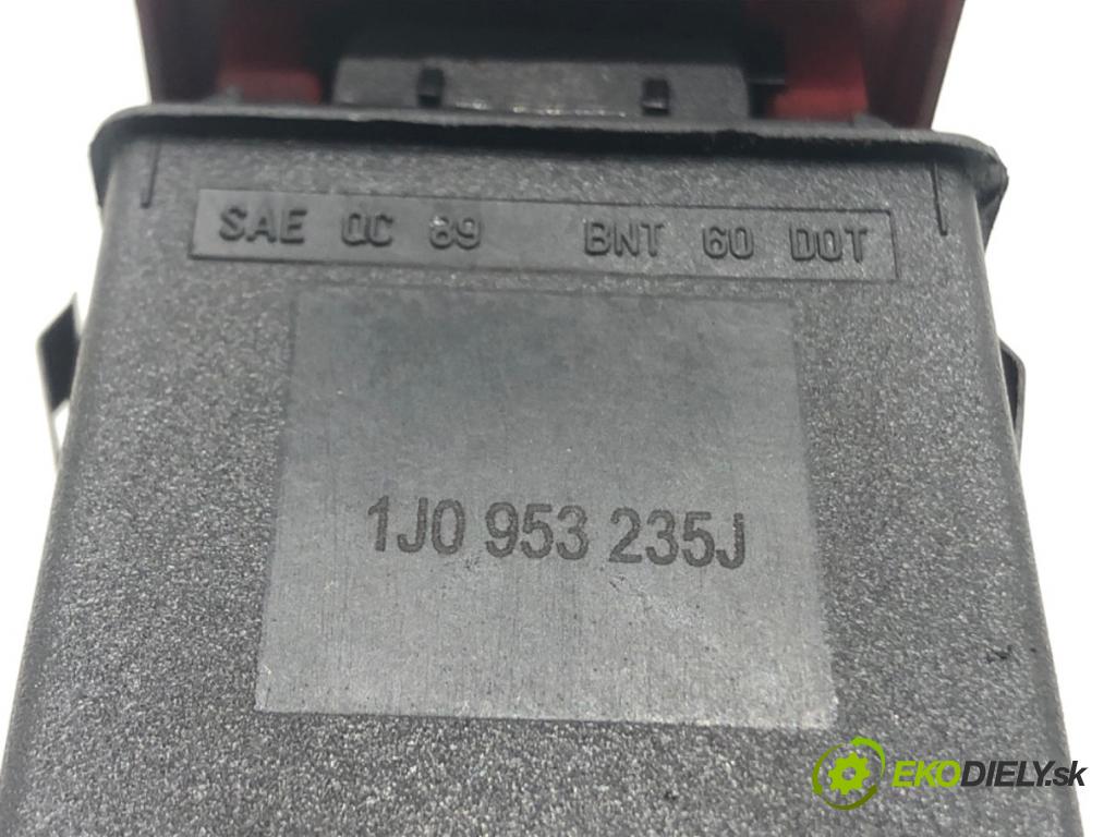 SEAT TOLEDO II (1M2) 1998 - 2006    1.9 TDI 66 kW [90 KM] olej napędowy 1999 - 2004  Spínač svetiel výstražných (núdzových) 1J0953235J (Prepínače, spínače, tlačidlá a ovládače kúrenia)