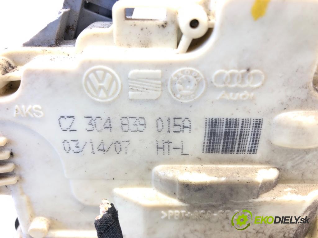 VW PASSAT B6 (3C2) 2005 - 2010    2.0 TDI 103 kW [140 KM] olej napędowy 2005 - 2009  zámok dveře levý zadní část 3C4839015A