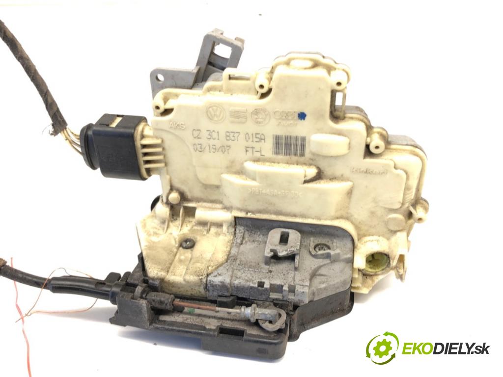 VW PASSAT B6 (3C2) 2005 - 2010    2.0 TDI 103 kW [140 KM] olej napędowy 2005 - 2009  zámok dveře levý přední část 3C1837015A