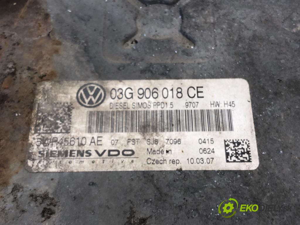 VW PASSAT B6 (3C2) 2005 - 2010    2.0 TDI 103 kW [140 KM] olej napędowy 2005 - 2009  riadiaca jednotka Motor 03G906018CE (Riadiace jednotky)