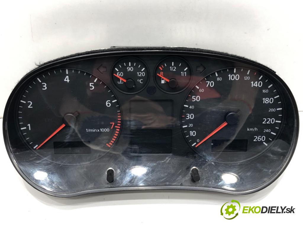 AUDI A3 (8L1) 1996 - 2006    1.6 75 kW [102 KM] benzyna 2000 - 2003  Prístrojovka 8L0920900F (Prístrojové dosky, displeje)