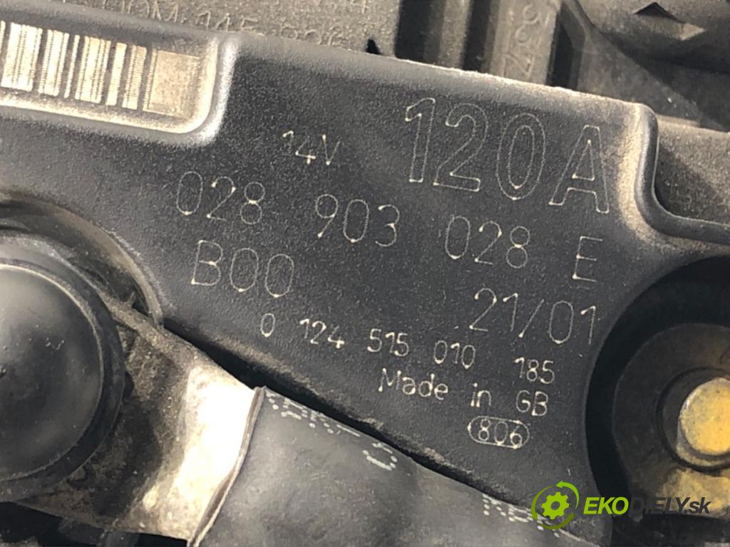 AUDI A3 (8L1) 1996 - 2006    1.6 75 kW [102 KM] benzyna 2000 - 2003  Alternátor 028903028E (Alternátory)