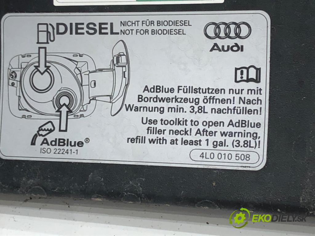 AUDI Q5 (8RB) 2008 - 2017    SQ5 TDI quattro 240 kW [326 KM] olej napędowy 2015 - 2017  Dvierka nádrže paliva 8R0809999B (Ostatné)