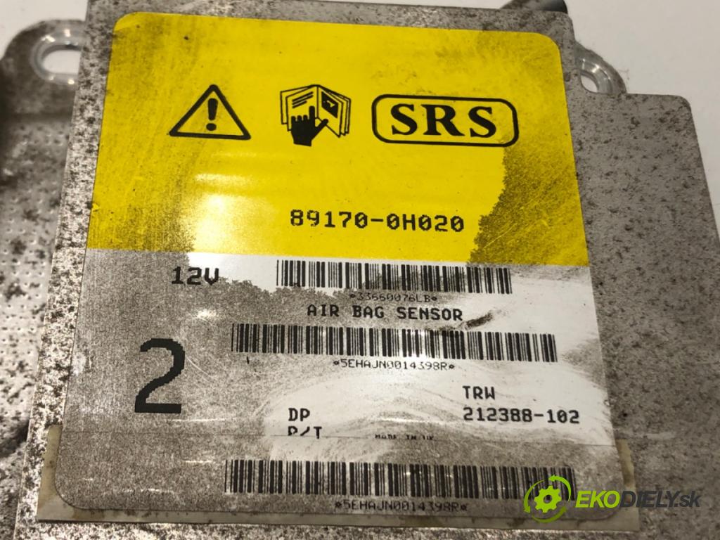 TOYOTA AYGO (_B1_) 2005 - 2014    1.0 (KGB10_) 50 kW [68 KM] benzyna 2005 - 2014  senzor airbag 89170-0H020 (Snímače)