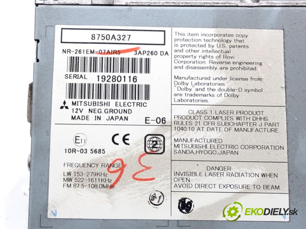MITSUBISHI LANCER VIII (CY_A, CZ_A) 2007 - 2022    1.8 DI-D 85 kW [116 KM] olej napędowy 2010 - 2022  RADIO Dislpej 8750A327