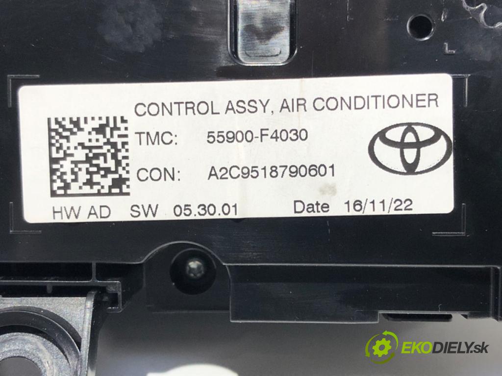 TOYOTA C-HR (_X1_) 2016 - 2022    1.2 (NGX10_) 85 kW [116 KM] benzyna 2016 - 2022  Panel ovládania kúrenia 55900-F4030 (Prepínač/spínač/tlačidlo a ovládač kúrenia)