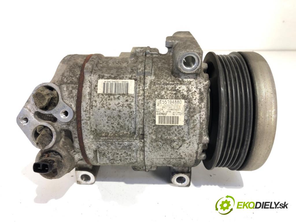 FIAT PUNTO EVO (199_) 2008 - 2022    1.4 (199AXB1A) 57 kW [77 KM] benzyna 2009 - 2012  Kompresor klimatizácie 55194880 (Kompresor klimatizácie)