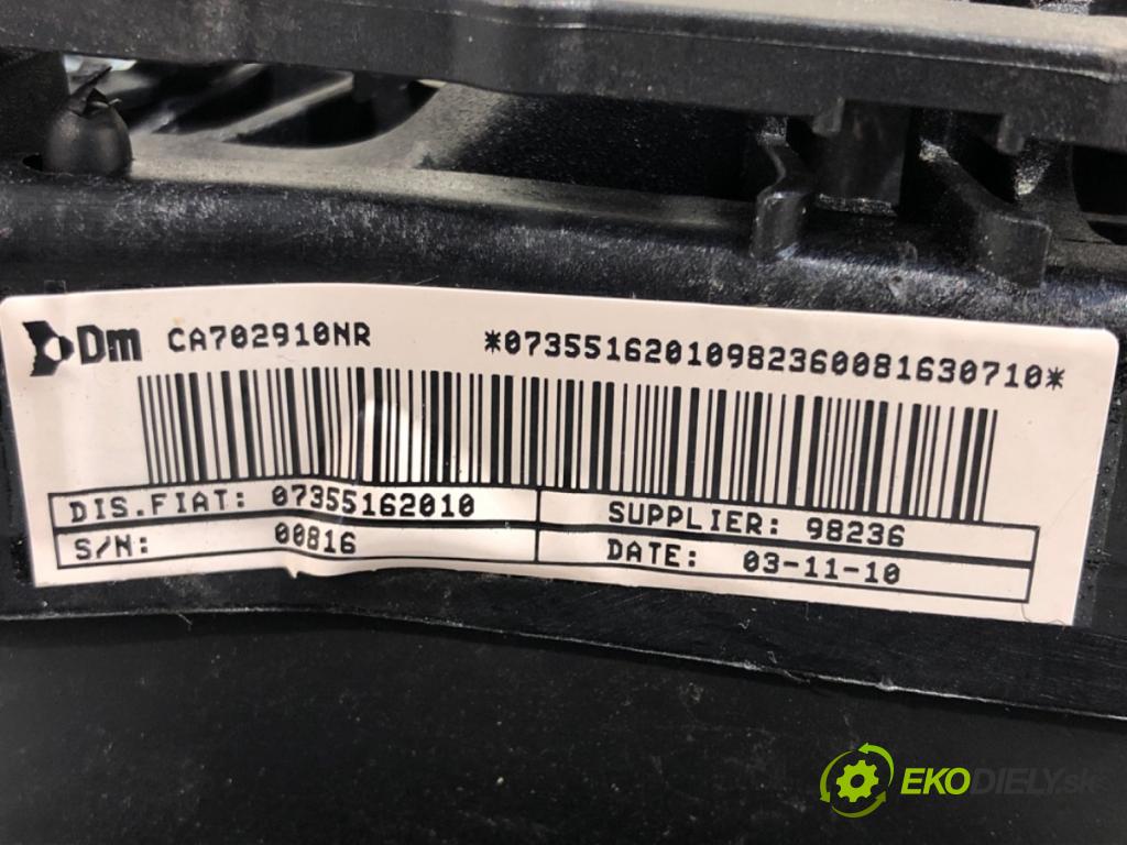 FIAT PUNTO EVO (199_) 2008 - 2022    1.4 (199AXB1A) 57 kW [77 KM] benzyna 2009 - 2012  AirBag volantu 07355162010 (Airbag)