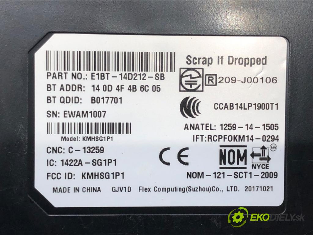 FORD FOCUS III sedan 2010 - 2022    1.6 Ti 92 kW [125 KM] benzyna 2010 - 2022  Modul BLUETOOTH E1BT-14D212-SB (Ostatné)