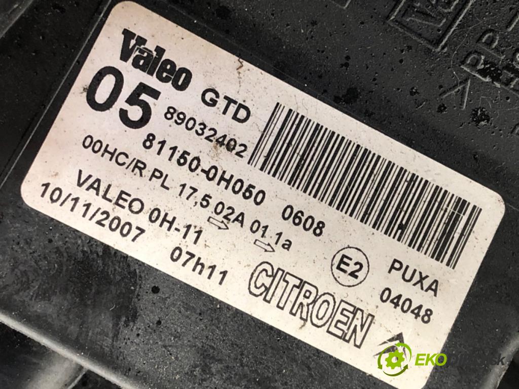 CITROEN C1 (PM_, PN_) 2005 - 2014    1.0 50 kW [68 KM] benzyna 2005 - 2014  světlomet levý přední část 81150-0H050