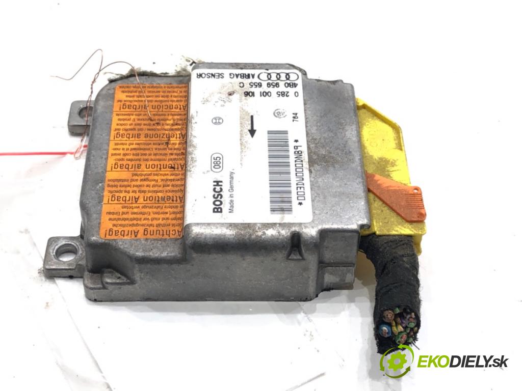 AUDI A6 C5 (4B2) 1997 - 2005    2.4 121 kW [165 KM] benzyna 1997 - 2005  senzor airbag 0285001106 4B0959655C (Snímač)