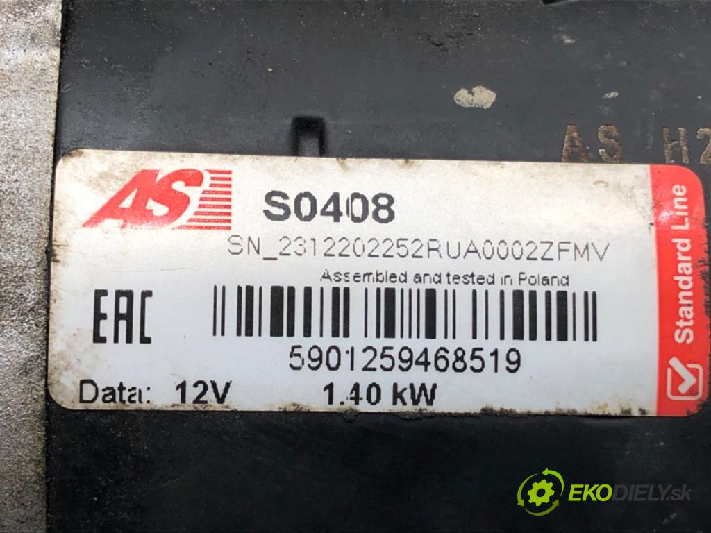 AUDI A6 C5 (4B2) 1997 - 2005    2.4 121 kW [165 KM] benzyna 1997 - 2005  Štartér S0408 (Štartér)