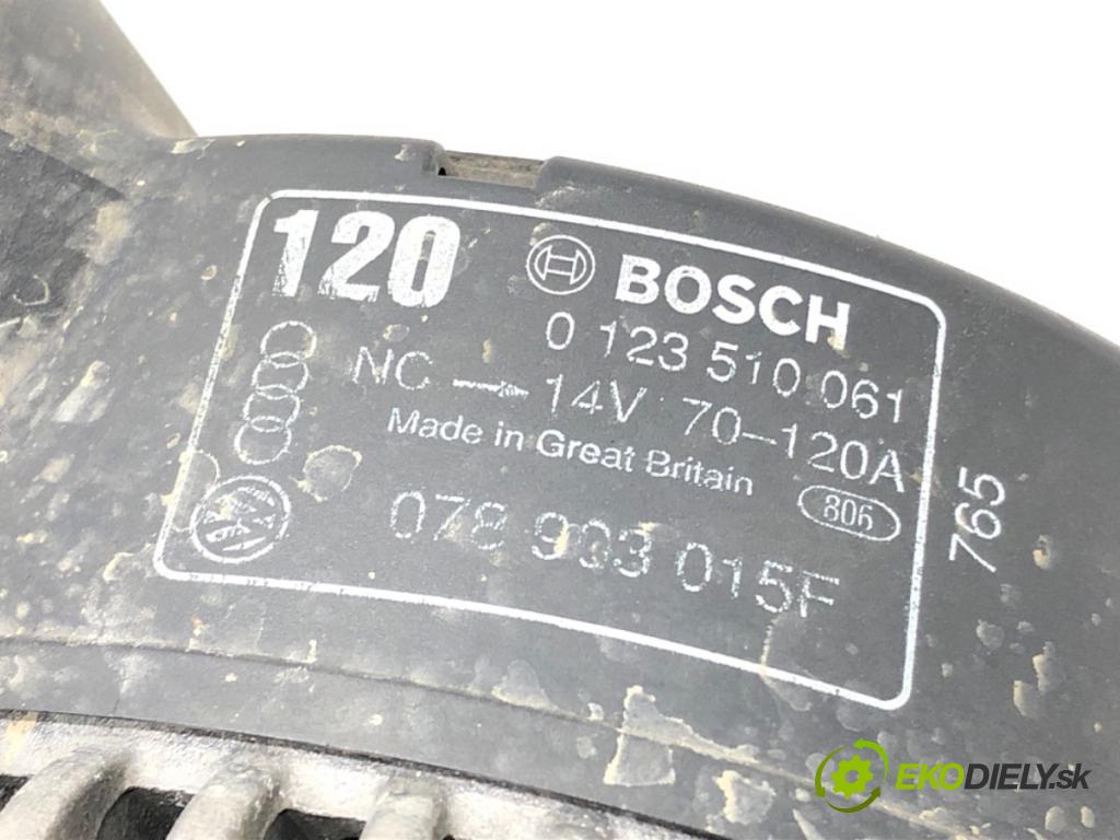 AUDI A6 C5 (4B2) 1997 - 2005    2.4 121 kW [165 KM] benzyna 1997 - 2005  Alternátor 078903015F (Alternátor)