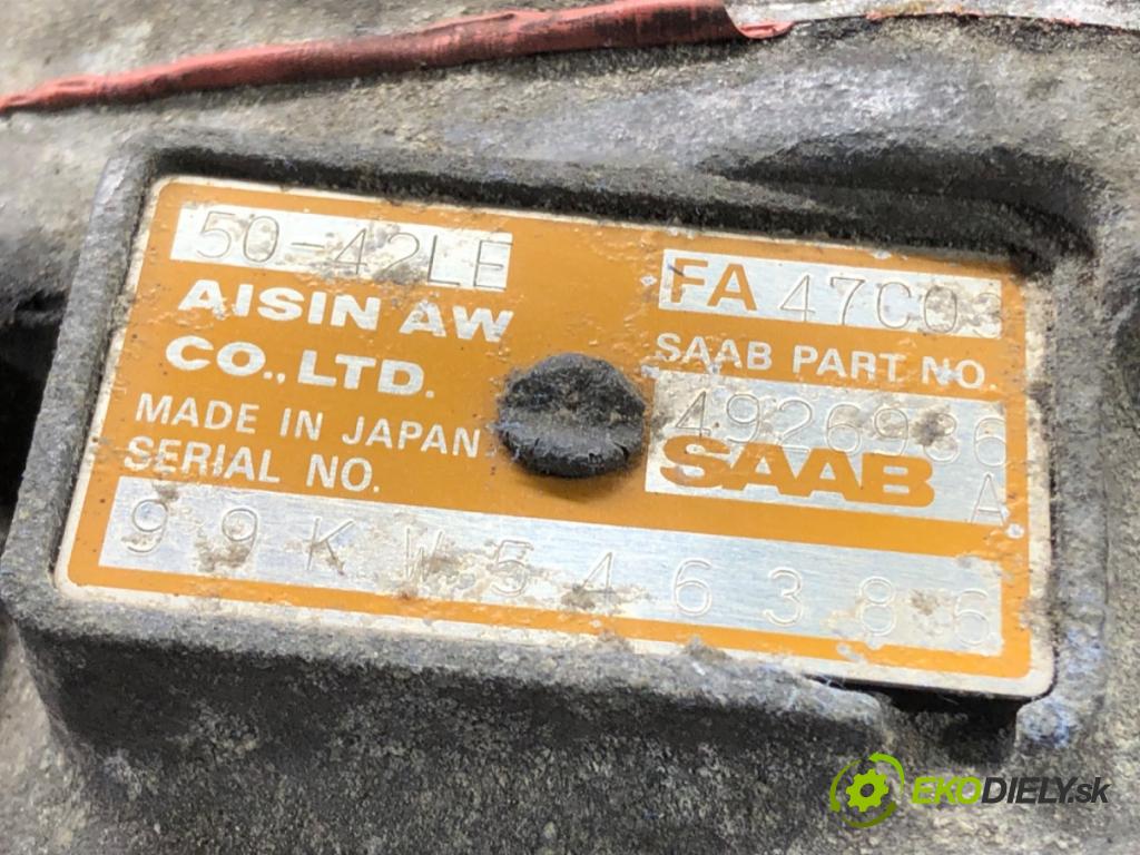 SAAB 9-5 Kombi (YS3E) 1998 - 2009    2.3 Turbo 169 kW [230 KM] benzyna 1999 - 2001  Prevodovka 50-42LE (Prevodovky)