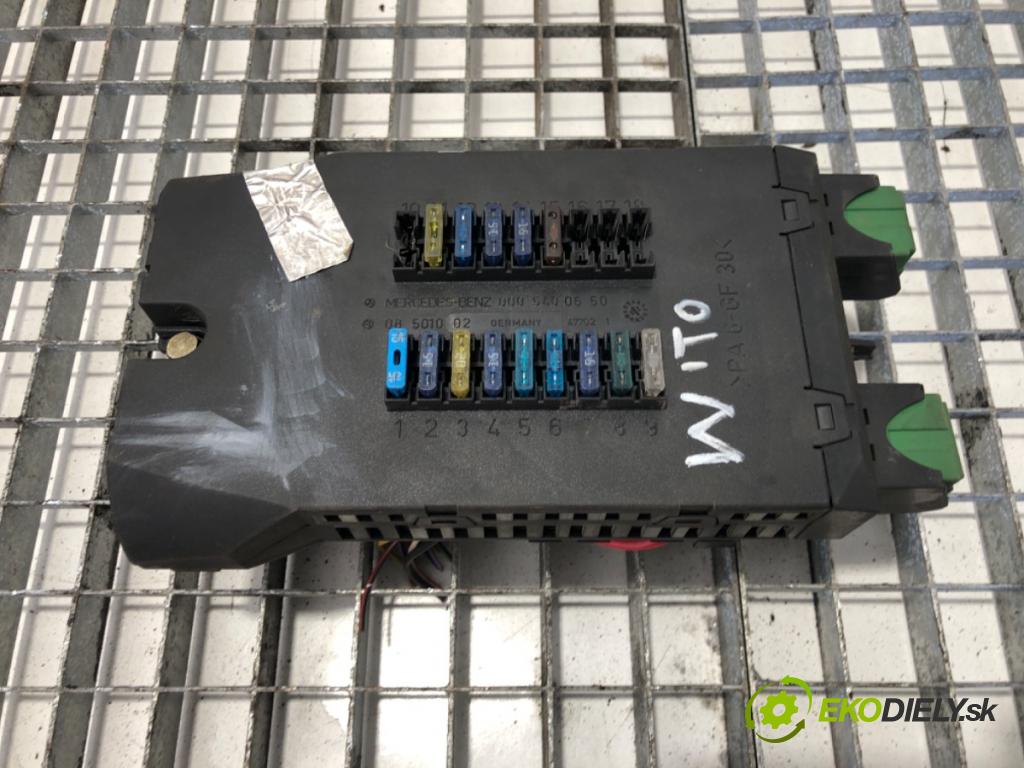 MERCEDES-BENZ VITO Autobus (W638) 1996 - 2003    110 CDI 2.2 (638.194) 75 kW [102 KM] olej napędowy 1999 - 2003  skříňka poistková 0005400650 (Pojistkové skříňky)