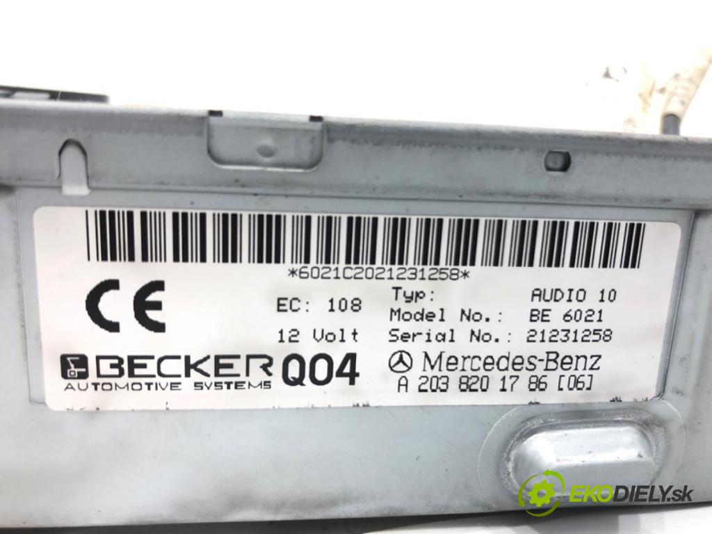 MERCEDES-BENZ KLASA C (W203) 2000 - 2007    C 200 Kompressor (203.042) 120 kW [163 KM] benzyna 2002 - 2007  RADIO A2038201786 (Audio zariadenie)
