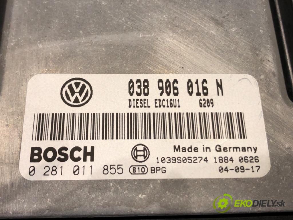 VW TRANSPORTER V Autobus (7HB, 7HJ, 7EB, 7EJ) 2003 - 2015    1.9 TDI 77 kW [105 KM] olej napędowy 2003 - 2009  riadiaca jednotka Motor 038906016N (Riadiace jednotky)
