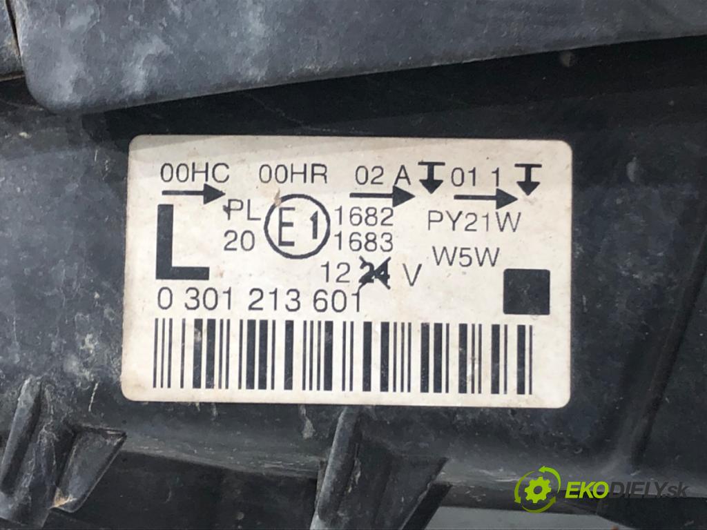 PEUGEOT 407 SW (6E_) 2004 - 2011    2.0 HDi 135 100 kW [136 KM] olej napędowy 2004 - 2010  světlomet levý přední část 0301213601