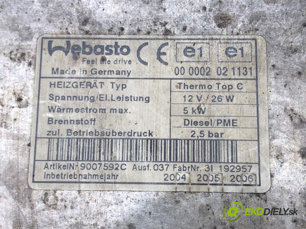 VW TRANSPORTER V Autobus (7HB, 7HJ, 7EB, 7EJ) 2003 - 2015    1.9 TDI 77 kW [105 KM] olej napędowy 2003 - 2009  Webasto 7H0815071C (Webasto)