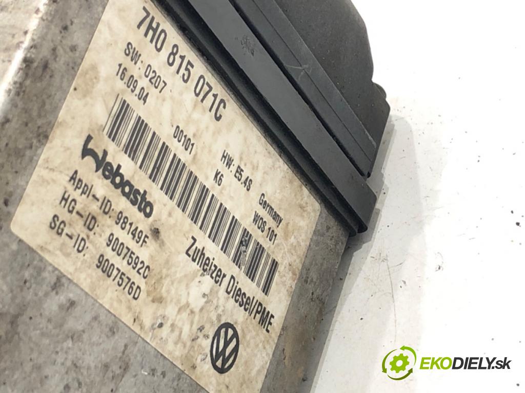 VW TRANSPORTER V Autobus (7HB, 7HJ, 7EB, 7EJ) 2003 - 2015    1.9 TDI 77 kW [105 KM] olej napędowy 2003 - 2009  Webasto 7H0815071C (Webasto)