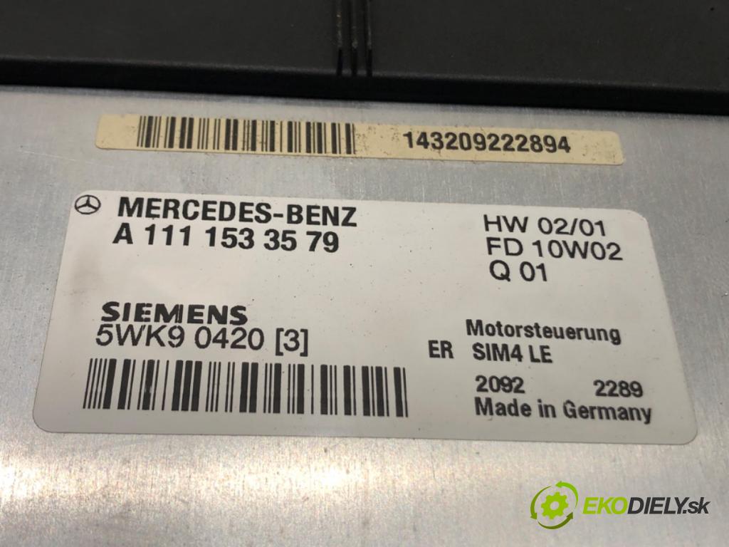 MERCEDES-BENZ KLASA C (W203) 2000 - 2007    C 200 Kompressor (203.042) 120 kW [163 KM] benzyna 2002 - 2007  riadiaca jednotka Motor A1111533579 (Riadiaca jednotka)